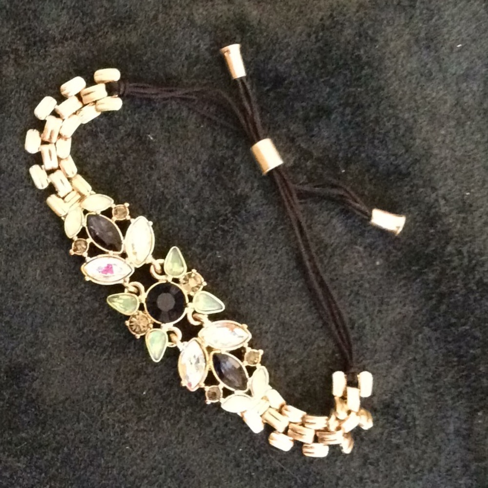 Multi Color Stone Toggle Pull Bracelet - image 3